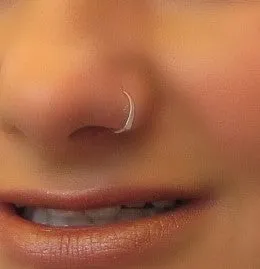 Nose Ring Endless Flat - Choose Your Metal, Choose Your Size