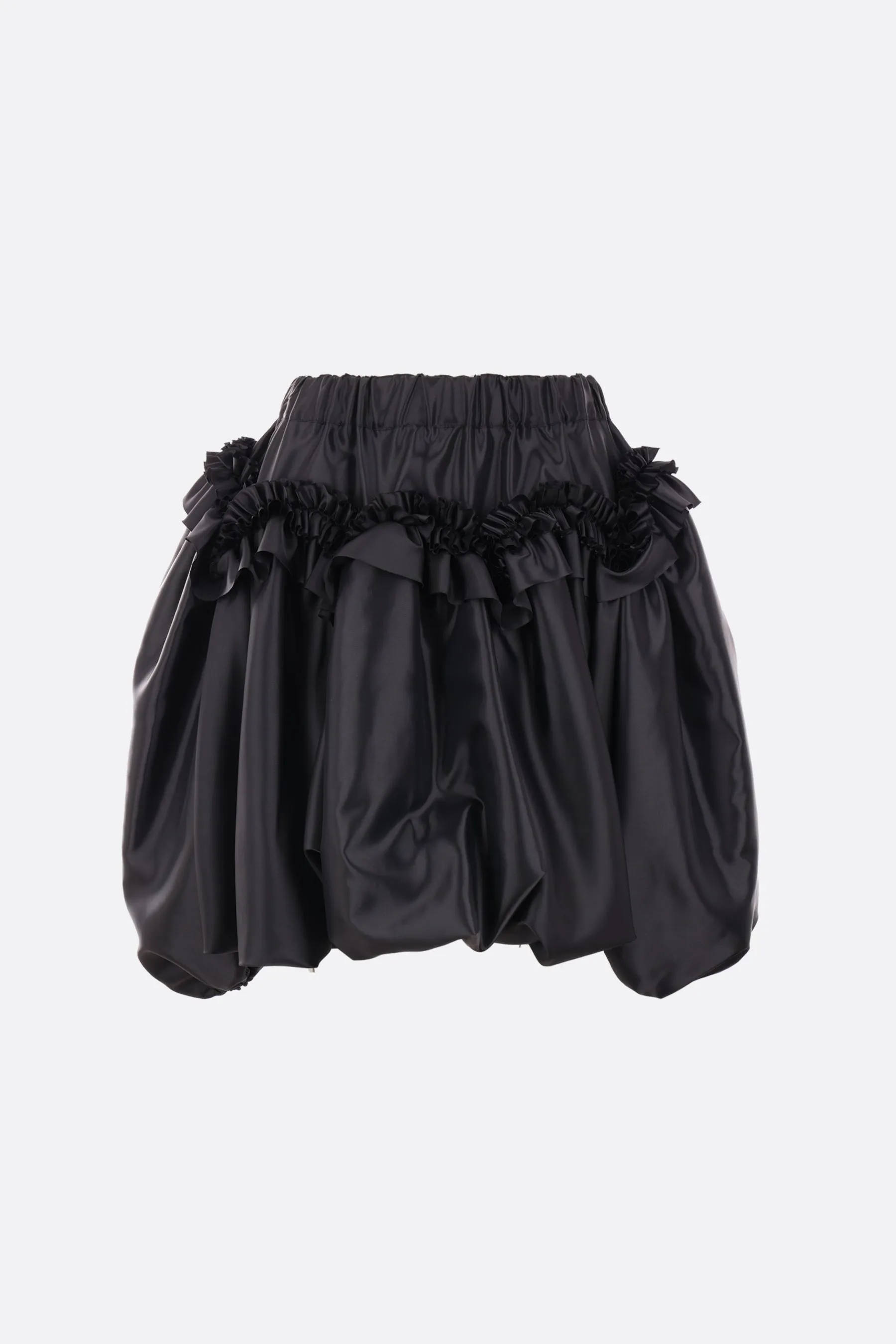 nylon balloon miniskirt with volant