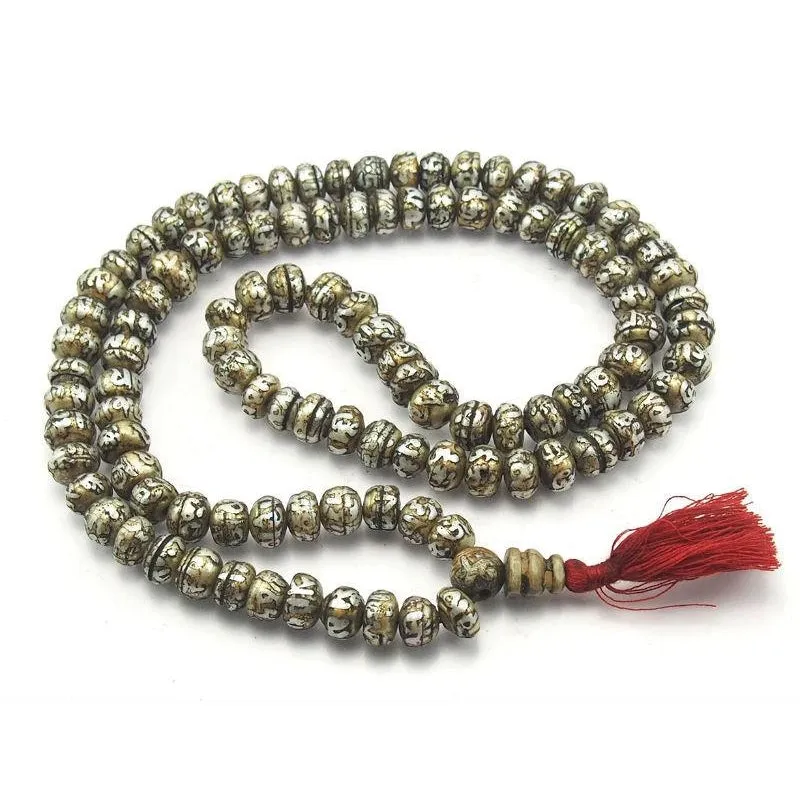 Om Mantra Fresh Water Pearl Mala 10mm