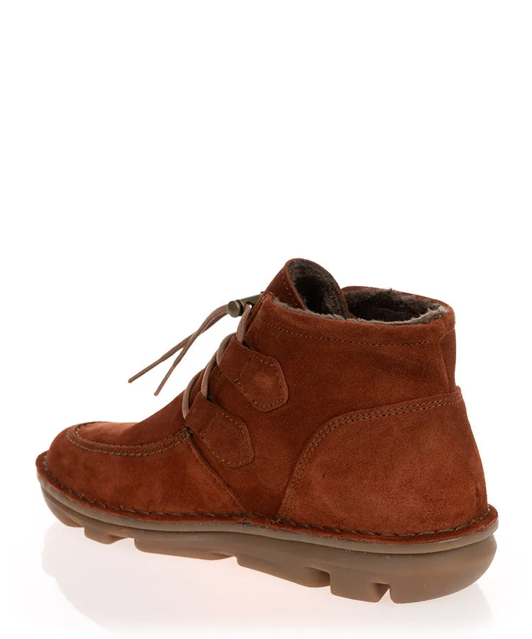 On Foot 30606 Terracotta Leather Suede Ankle Boot