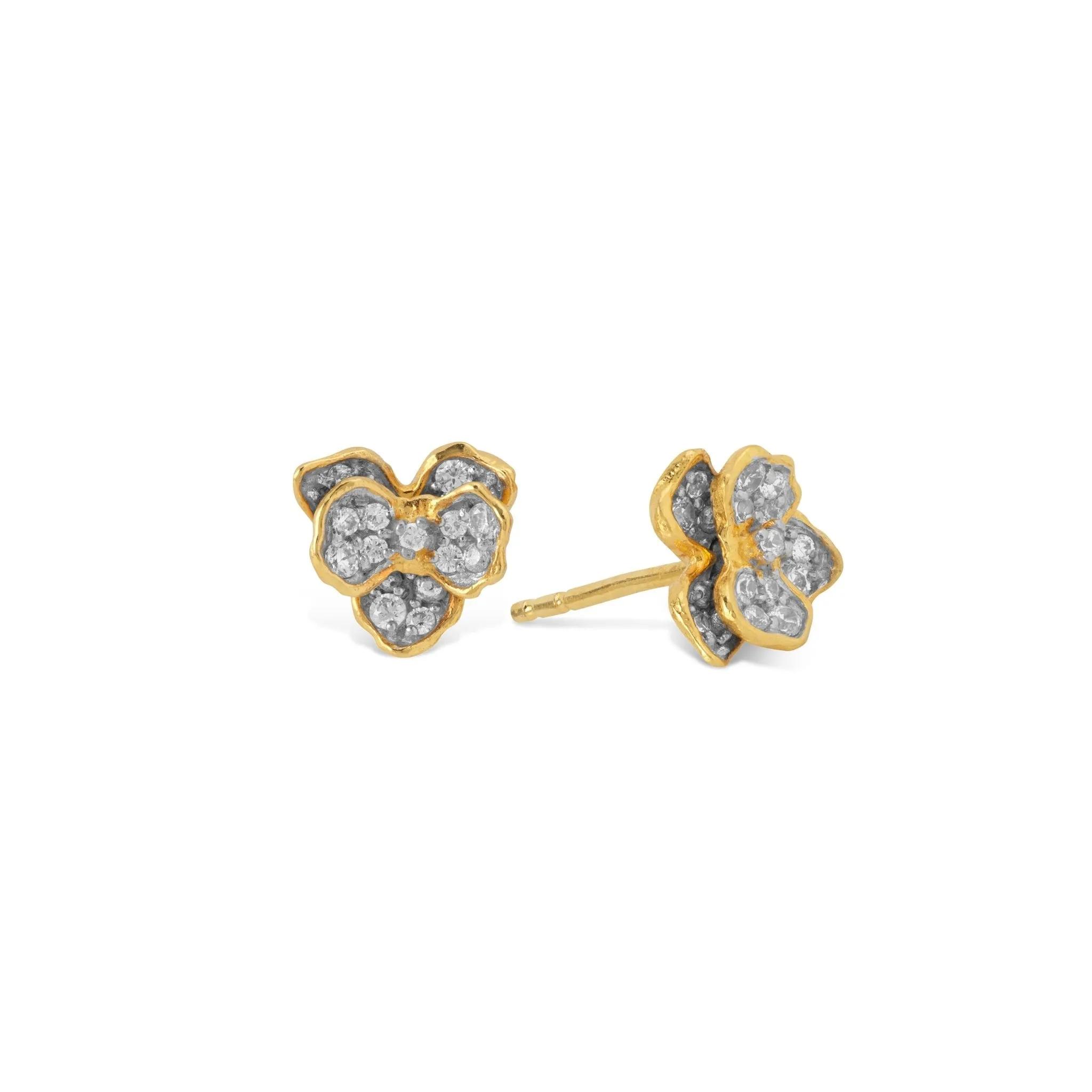 Orchid 7mm Earring with Diamonds