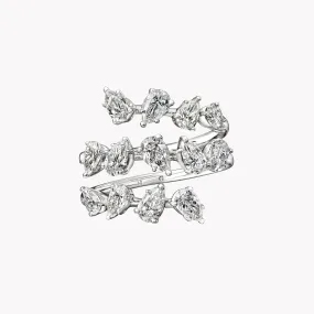 Pear Shape Diamond Spiral Ring