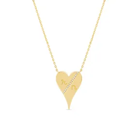 Personalized Solid Heart Necklace