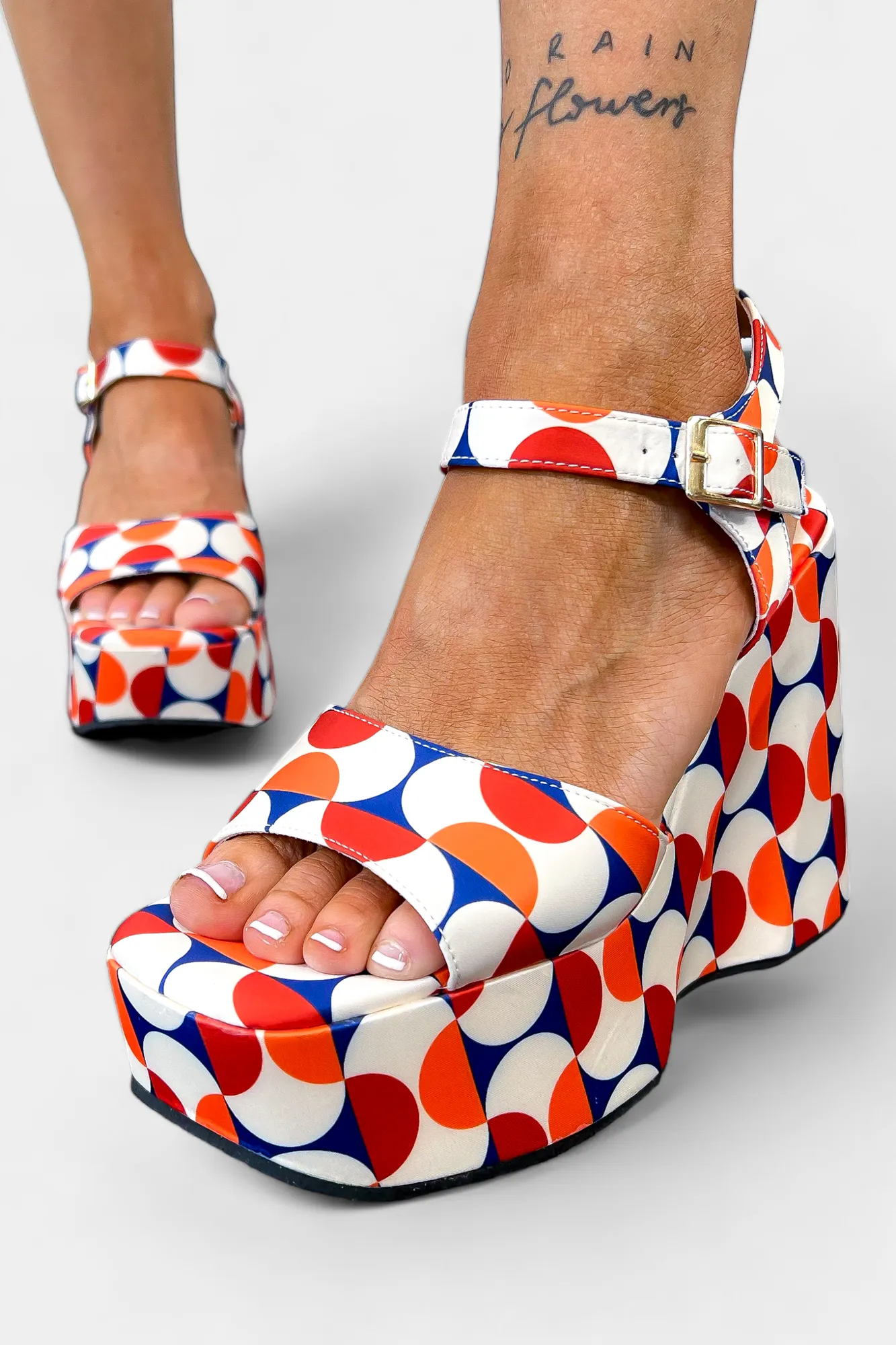 Polka Dot Platform Sandals