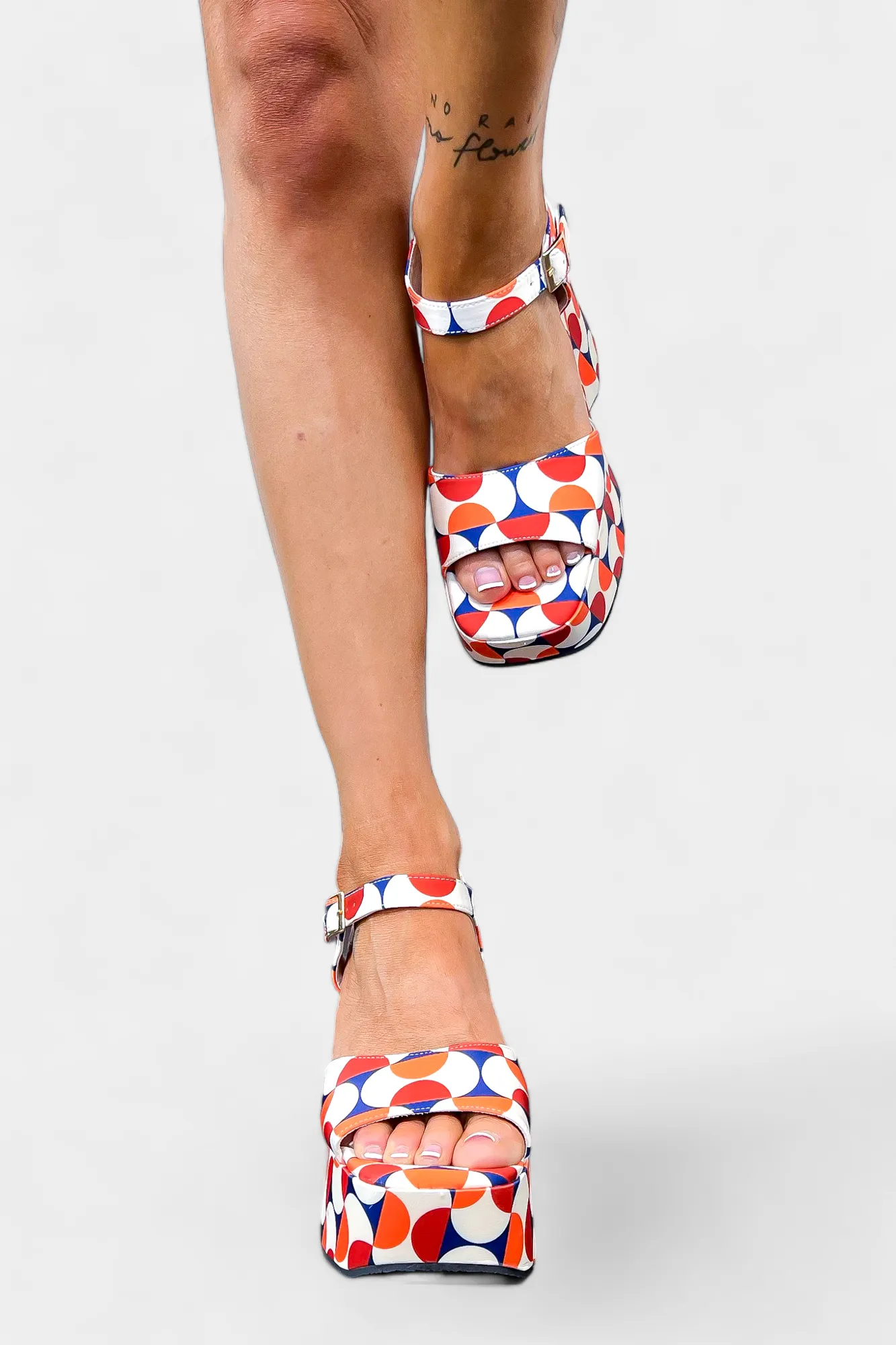 Polka Dot Platform Sandals