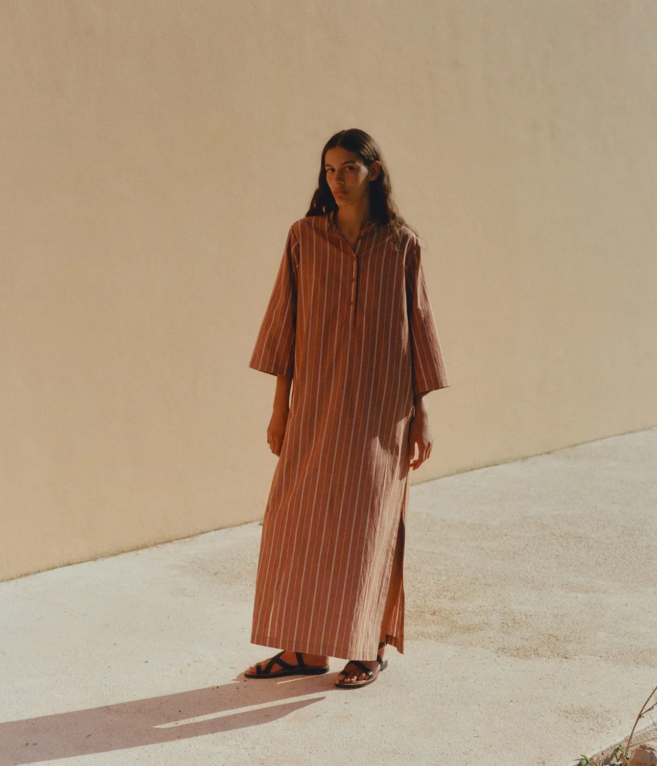 RELAXED STRIPE DJELLABA- DESERT STRIPE