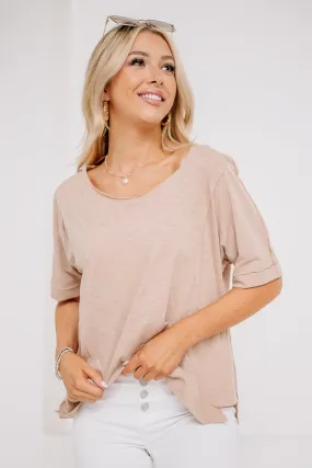 Ride At Dawn Basic Top | Taupe