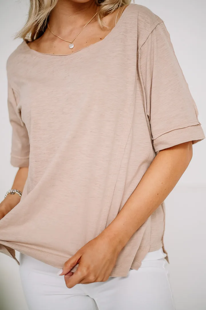 Ride At Dawn Basic Top | Taupe