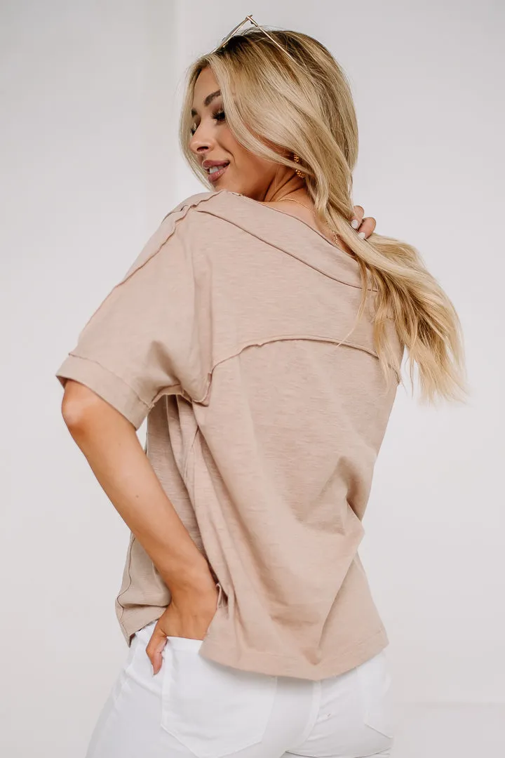 Ride At Dawn Basic Top | Taupe