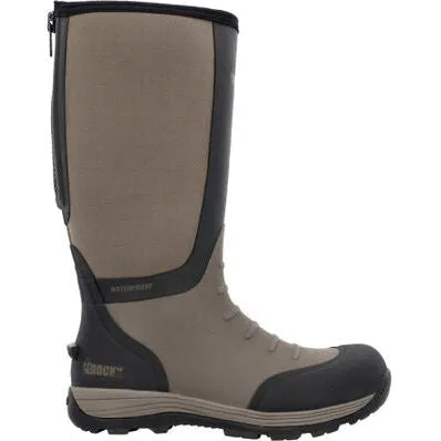 Rocky Men's Stryker Realtree Clay 16" WP Pull On Rubber Work Boot Black RKS0602