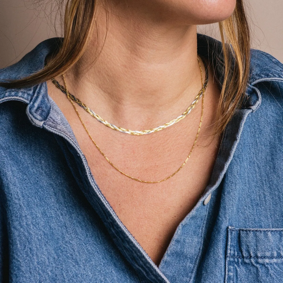 Solid Gold Figaro Chain