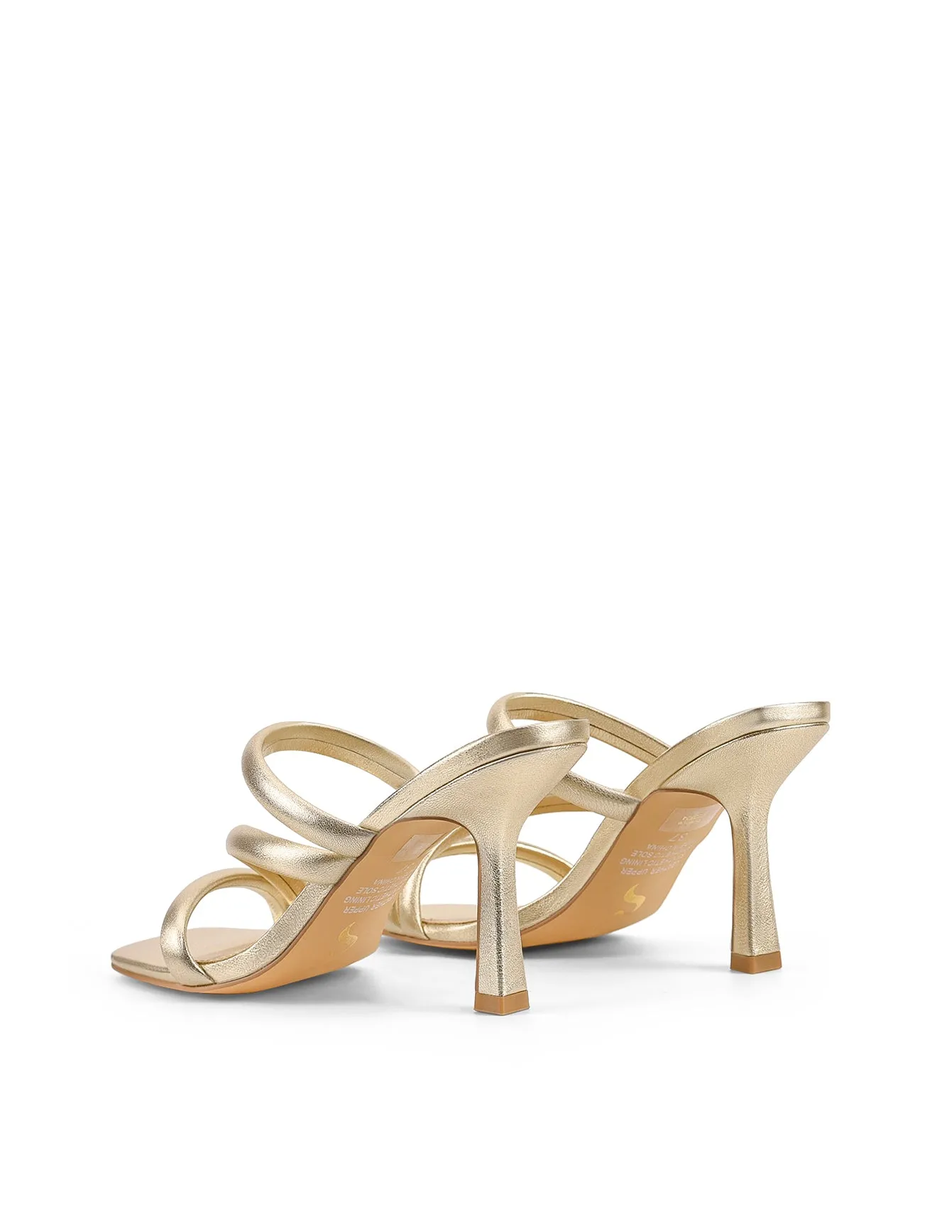 Spence Heeled Sandals - Gold Metallic Leather