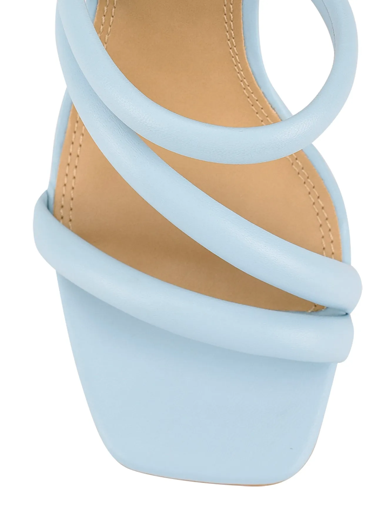 Spence Heeled Sandals - Pale Blue Leather