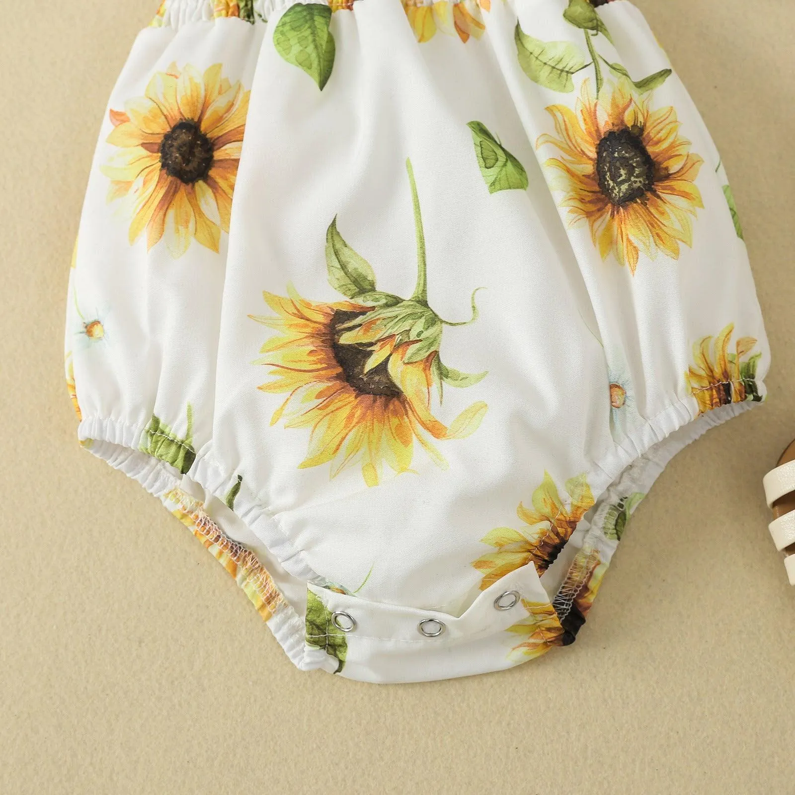 Summer Baby Romper Flower Print Girl Bodysuit