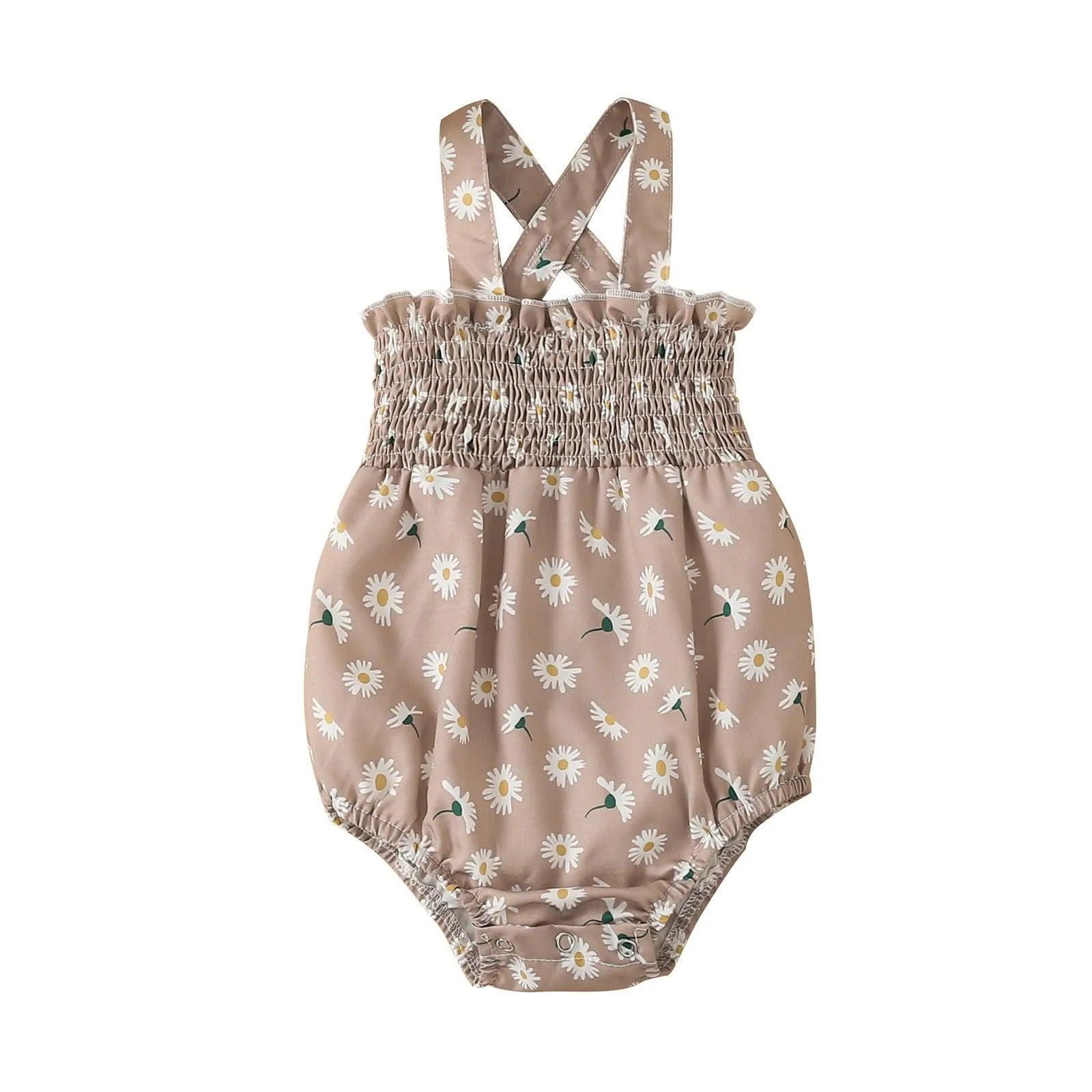 Summer Baby Romper Flower Print Girl Bodysuit