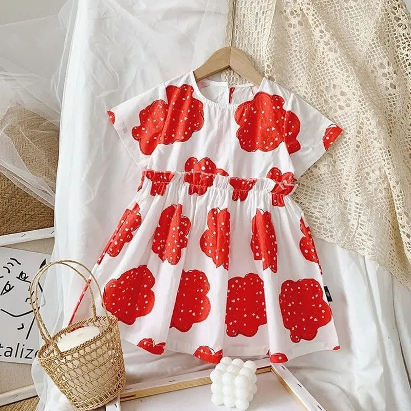 Summer Female Baby Princess Dress Cloud Pattern Printing Girl 1-2Y X1999582