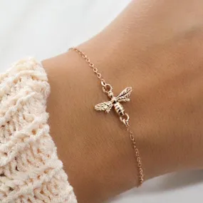 Summer Honey Bee Bracelet Sterling Silver/Gold Filled/Rose Gold Filled Bee Bracelet