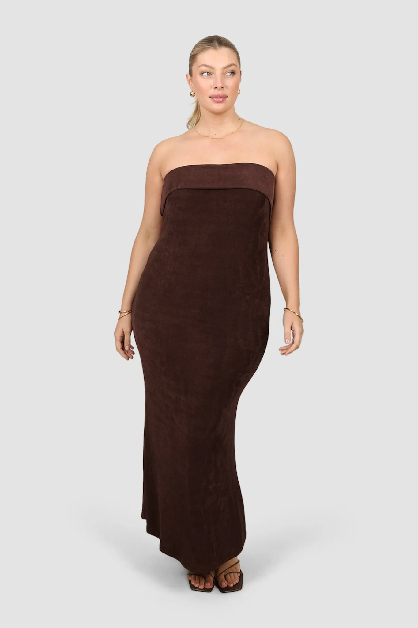 SURI MIDI DRESS ESPRESSO