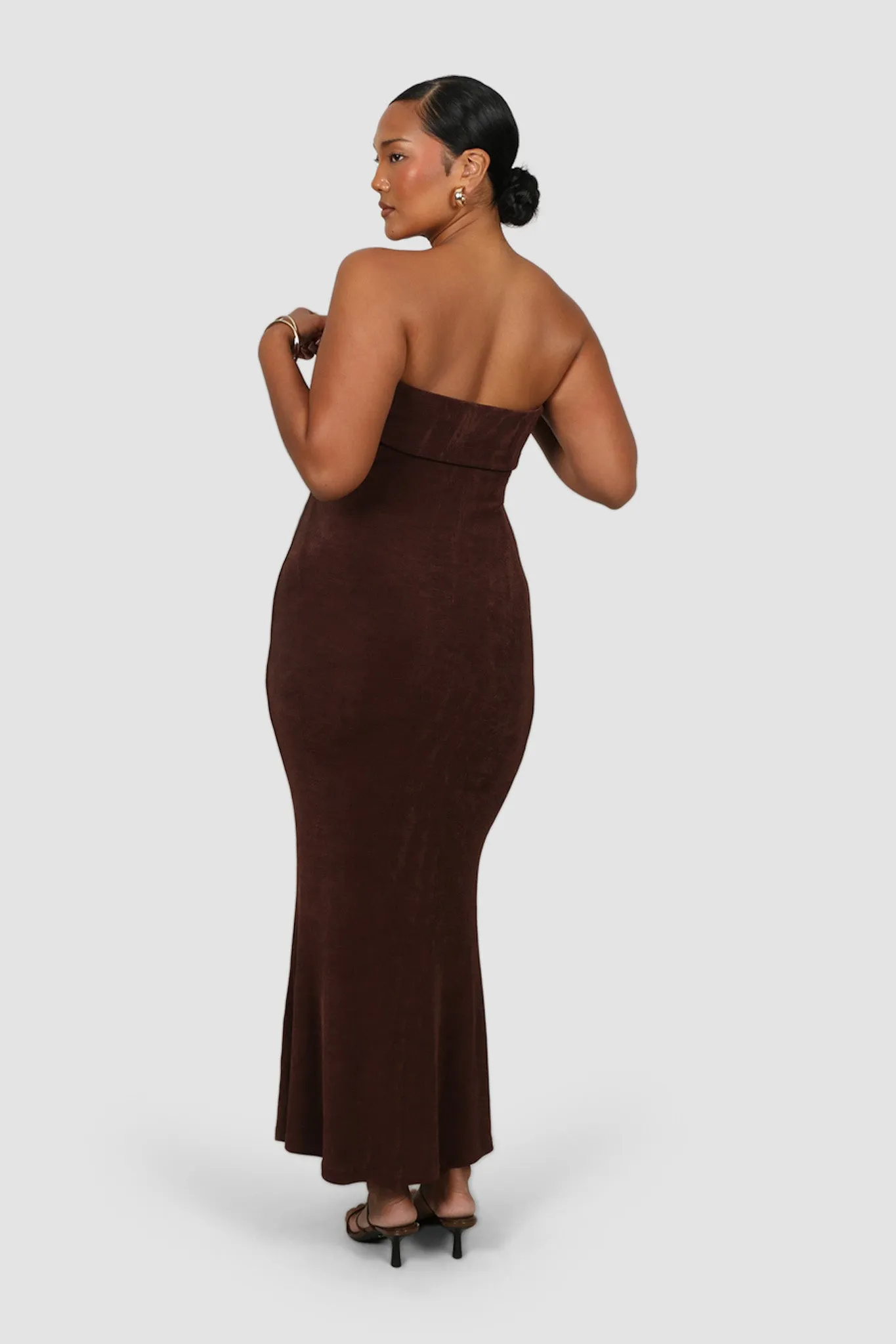 SURI MIDI DRESS ESPRESSO