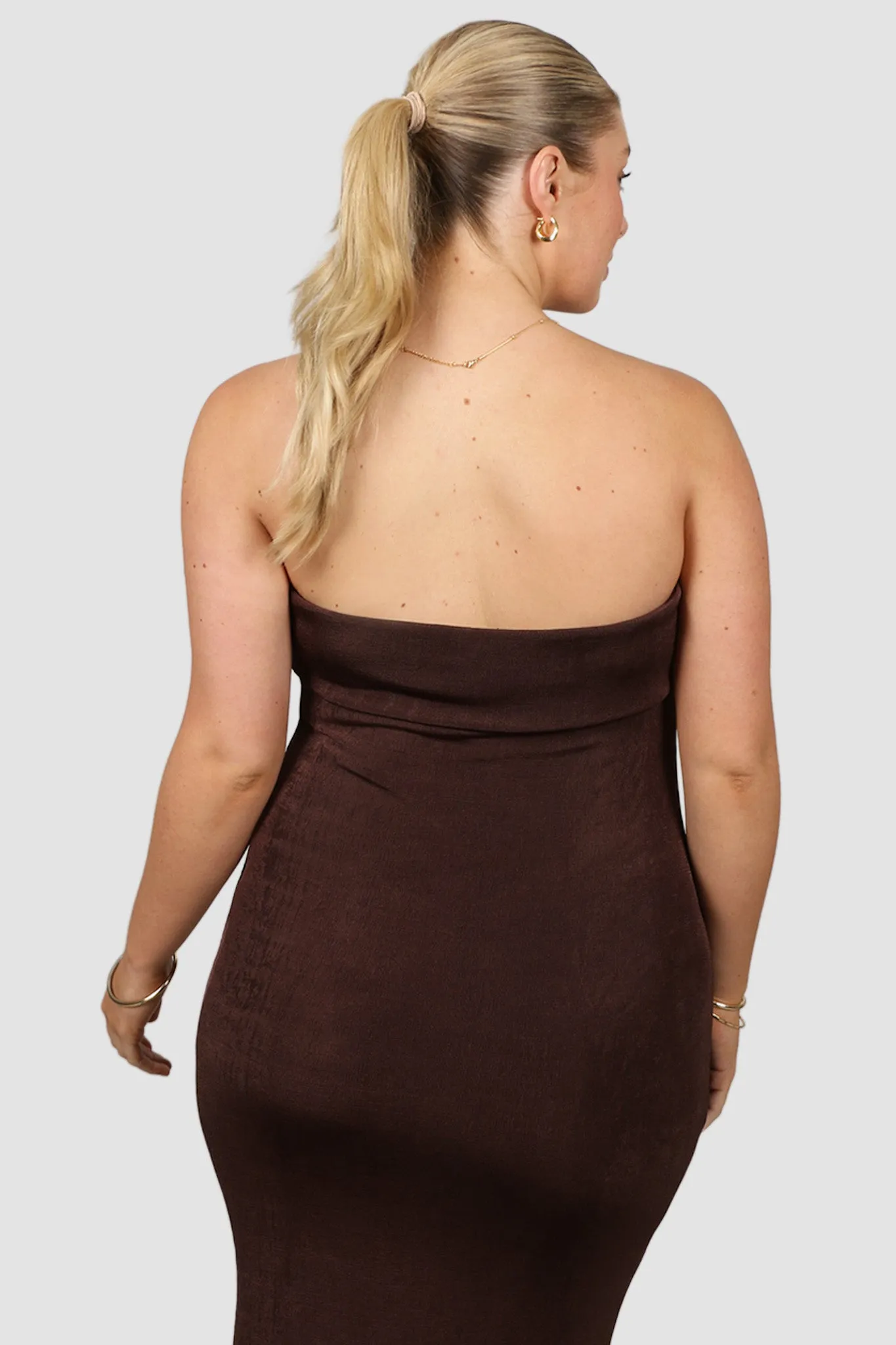 SURI MIDI DRESS ESPRESSO