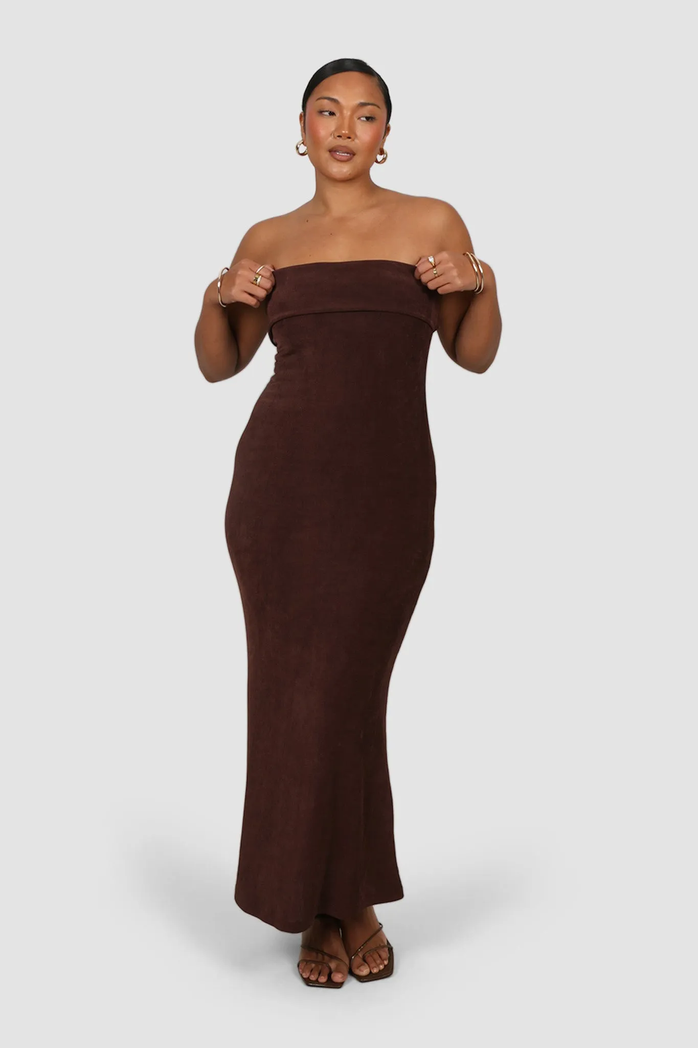 SURI MIDI DRESS ESPRESSO