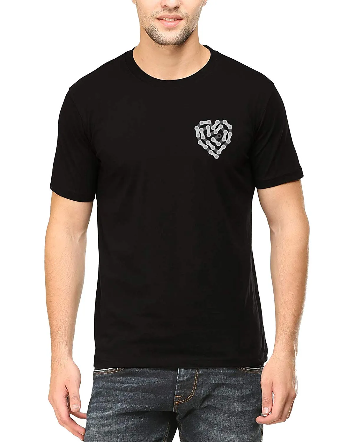 Swag Swami Men's Bicycle Chain Heart T-Shirt