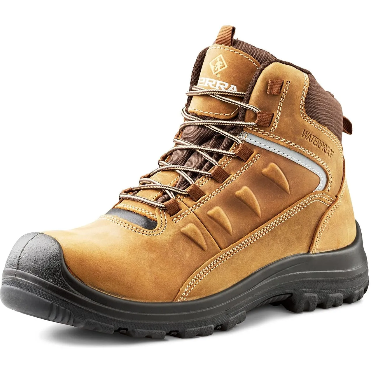 Terra Men's Findlay 6 Comp Toe WP Safety Work Boot -Brown- R5204B