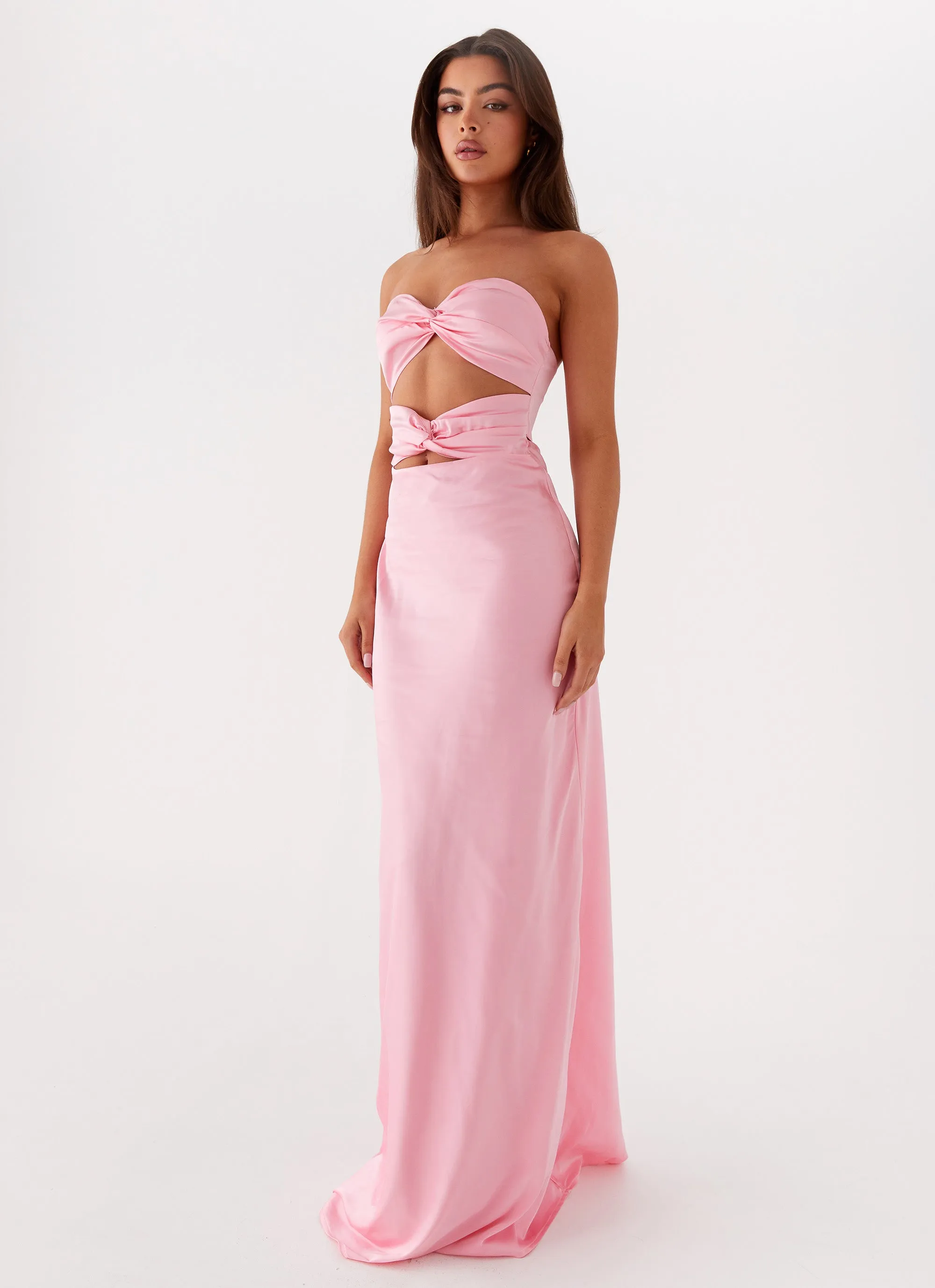 Tianna Strapless Maxi Dress - Pink