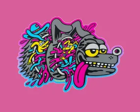 Trippy Dog Sticker