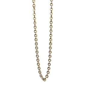 V I N T A G E // classic cable / 10k yellow gold 1.5mm sturdy cable link chain / 18.25