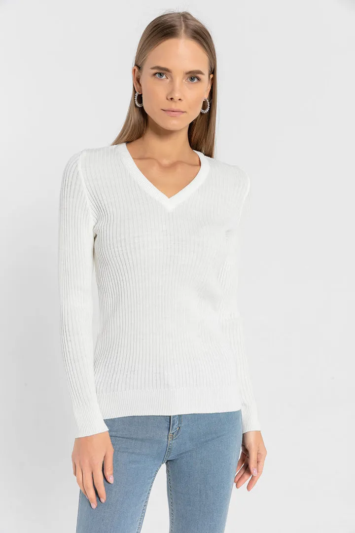 V NECK SWEATER