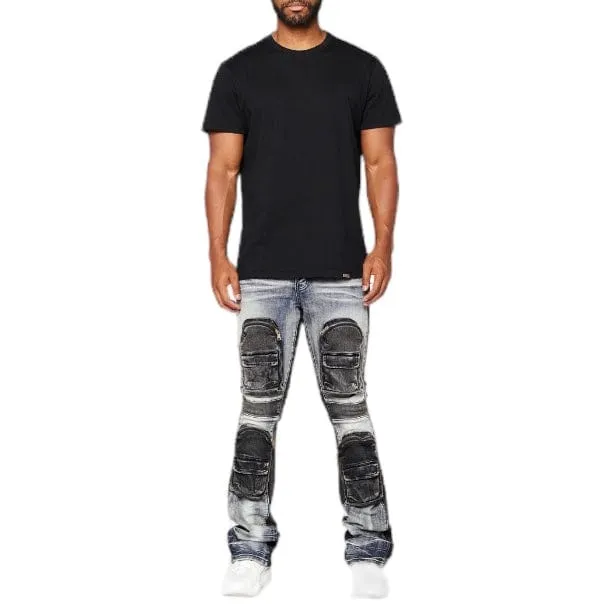 Valabasas Dual Soldier Denim Jean (Blue Black Wash) VLBS6036