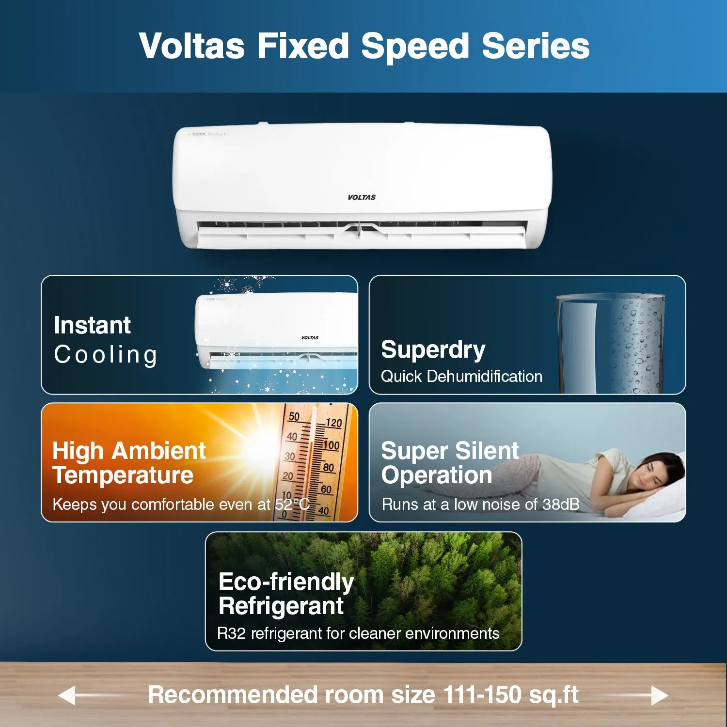 Voltas Fixed Speed Split AC, 1.5 Ton, 3 star - 183 Vectra Elegant